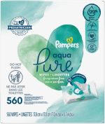 Baby Wipes, Pampers Sensitive Water Based Baby Diaper Wipes, Hypoallergenic and Unscented, 8 Pop-Top Packs with 4 Refill Packs for Dispenser Tub, 864 Total Wipes (Packaging May Vary)